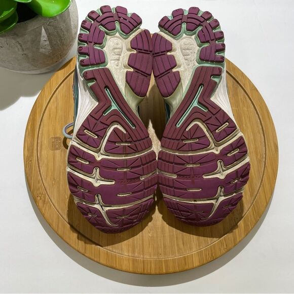 Brooks Ravenna 6 Retro Running Sneaker Size 7 Silver Purple Dad Gym Shoe Trainer - Picture 9 of 11